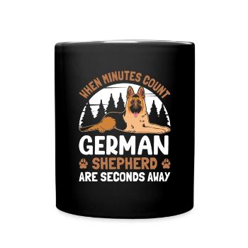 German Shepherds - Full Colour Mug - black - Front