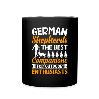 Dog German Shepherd Gift - Full Colour Mug - black - Front
