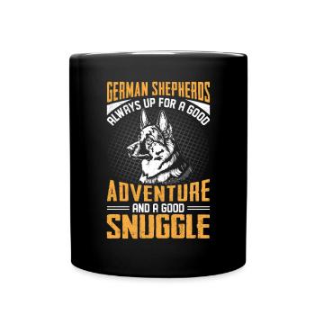 Chien de berger - Mug uni - noir - Devant