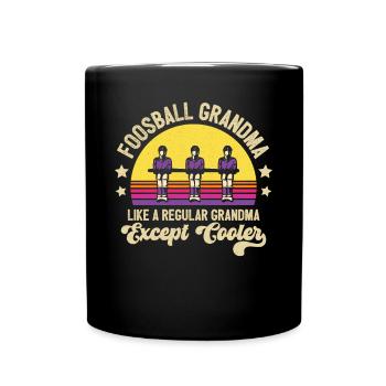 Foosball Grandmother Retro Table Soccer Vintage Wo - Tasse einfarbig - Schwarz - Vorne