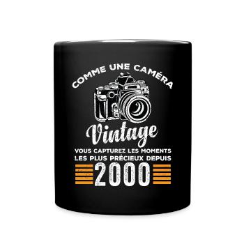Caméra vintage 2000 cadeau anniversaire humour - Mug uni - noir - Devant