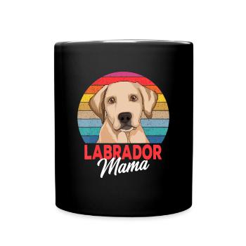 Labrador Mama Dog Lab Mom Funny Mothers Day Giftfu - Full Colour Mug - black - Front