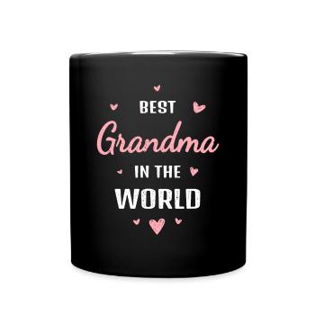 Best Grandma in the World greatest Granny Mothersb - Full Colour Mug - black - Front