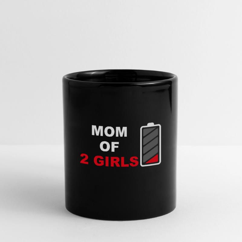 Mutter von 2 Mädchen Muttertagsgeschenk von Tochter Tasse einfarbig