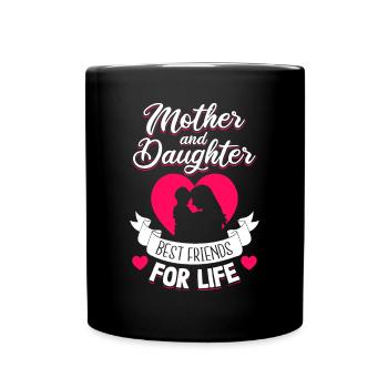 Mère et fille Meilleures amies pour la vie Mères - Mug uni - noir - Devant