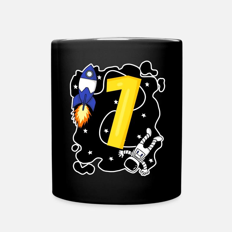 1 Geburtstag Junge Sohn Astronaut - Tasse einfarbig - Schwarz