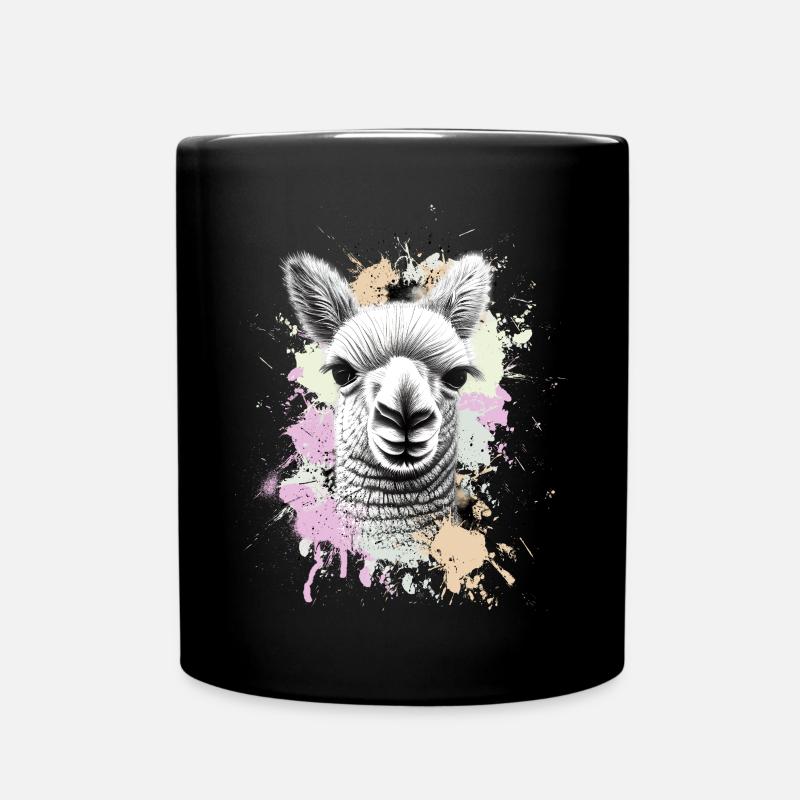 Alpaka - Tasse einfarbig - Schwarz