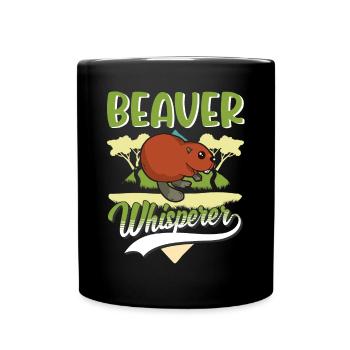 Beaver Whispering Beaver Dam - Full Colour Mug - black - Front