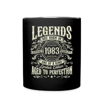 Vintage né en 1983 Legends Vintage Anniversaire - Mug uni - noir - Devant