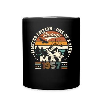 66e anniversaire Man May Millésime 1957 Millésime - Mug uni - noir - Devant