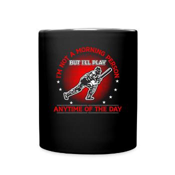 Ich Bin Kein Morgenmensch - Tasse einfarbig - Schwarz - Vorne