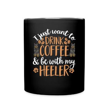 Australian Cattle Dog Red Blue Heeler - Full Colour Mug - black - Front