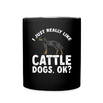 Australian Cattle Dog Red Blue Heeler - Full Colour Mug - black - Front