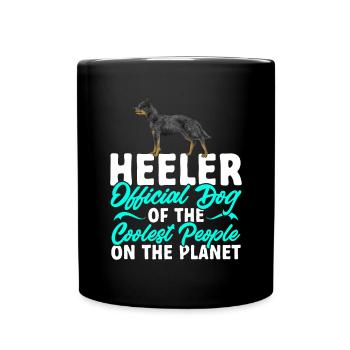 Australian Cattle Dog Red Blue Heeler - Tasse einfarbig - Schwarz - Vorne