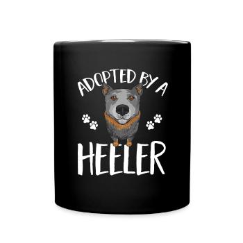 Bouvier australien chien rouge bleu talon - Mug uni - noir - Devant
