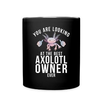 Axolotl Liebhaber Geschenke - Tasse einfarbig - Schwarz - Vorne
