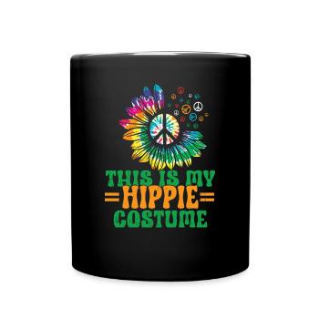 Hippie Peace Sign Peace Flowers Flower Child - Full Colour Mug - black - Front