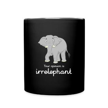 Votre avis est irrelephant - Mug uni - noir - Devant