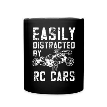 RC Auto Hobby Spruch Ferngestuertes Auto - Tasse einfarbig - Schwarz - Vorne