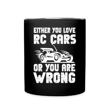 RC Auto Hobby Spruch Ferngestuertes Auto - Tasse einfarbig - Schwarz - Vorne