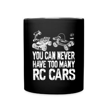 RC Auto Hobby Spruch Ferngestuertes Auto - Tasse einfarbig - Schwarz - Vorne