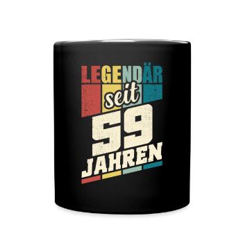 59. Geburtstag Legendär Seit 59 Jahren Legende 59 - Tasse einfarbig - Schwarz - Vorne