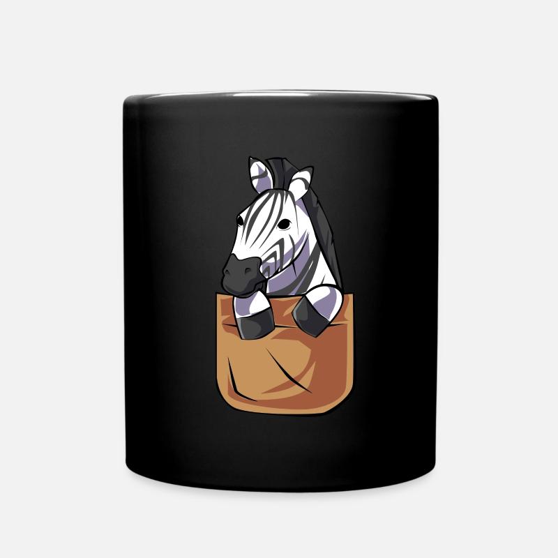 Zebra - Tasse einfarbig - Schwarz