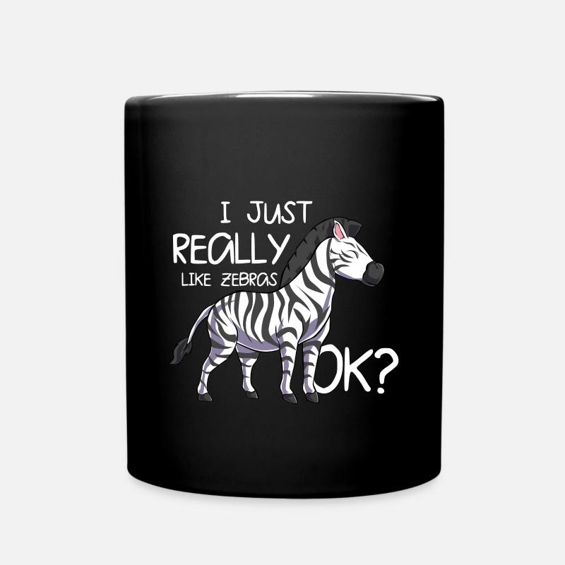 Zebra - Tasse einfarbig - Schwarz