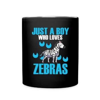 Zèbre - Mug uni - noir - Devant