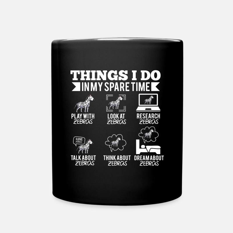 Zebra - Tasse einfarbig - Schwarz