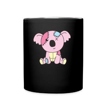 Kawaii Gothic Koala Pastel Gothic Goth - Full Colour Mug - black - Front