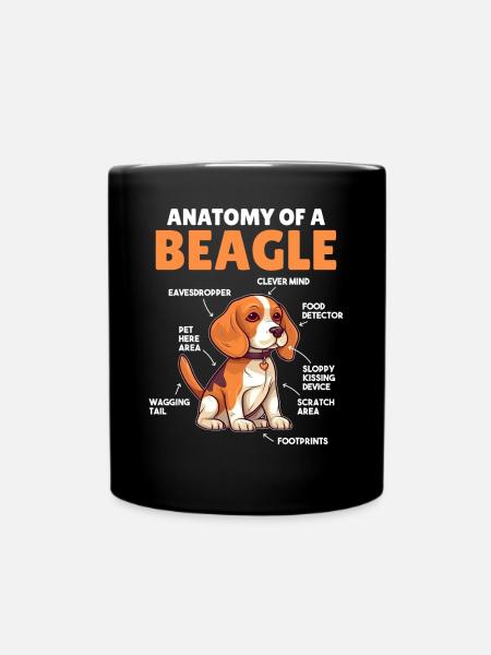Explication du chien Anatomie d’un beagle - Mug uni - noir