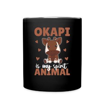 Okapi is my spirit animal - sweet Okapi - Full Colour Mug - black - Front