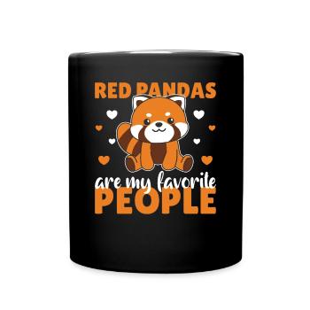 Red pandas are my dearest people cute panda - Full Colour Mug - black - Front