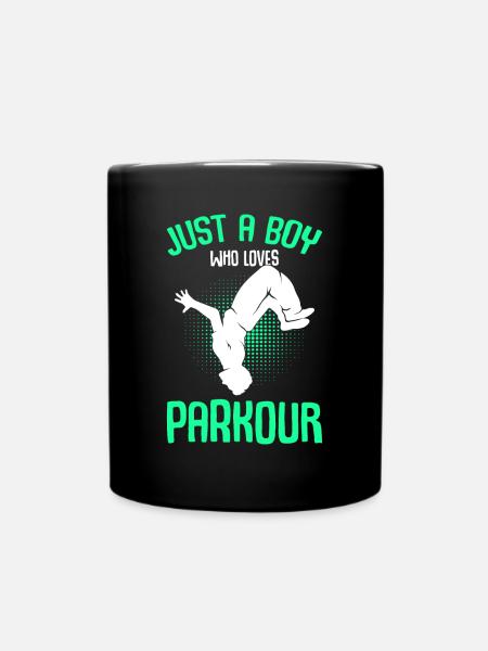 Juste un garçon qui aime le Parkour Freerunner Traceur Bo - Mug uni - noir