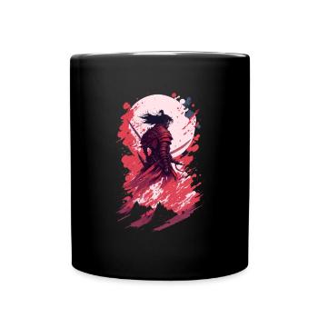 Shadow Samurai: Colorful Chaos Unleashed - Tasse einfarbig - Schwarz - Vorne
