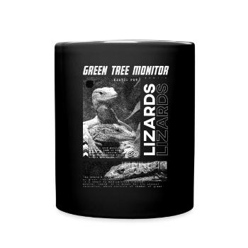 Grüner Baum Monitor Streetwear Reptilienpfleger - Tasse einfarbig - Schwarz - Vorne