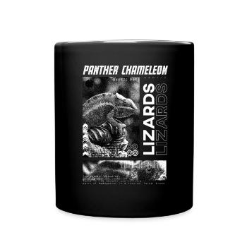 Panther Chamäleon Modern Streetwear Reptilienpfleger - Tasse einfarbig - Schwarz - Vorne
