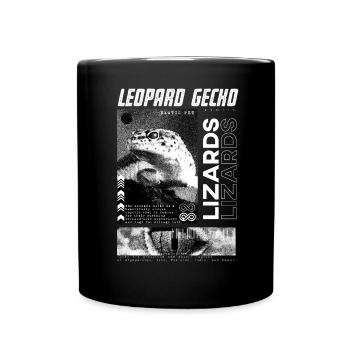 Leopard Gecko Modern Streetwear Reptilienpfleger - Tasse einfarbig - Schwarz - Vorne
