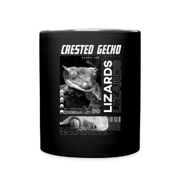 Crested Gecko Modern Streetwear Reptilienpfleger - Tasse einfarbig - Schwarz - Vorne