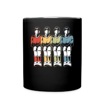 Foosball Lover Retro Table Soccer Player Vintage - Full Colour Mug - black - Front