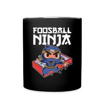 Foosball Ninja Table Soccer Foosball Cool Player - Tasse einfarbig - Schwarz - Vorne