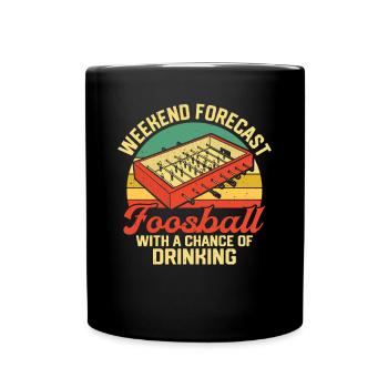 Weekend Forecast Foosball Retro Table Soccer Playe - Tasse einfarbig - Schwarz - Vorne