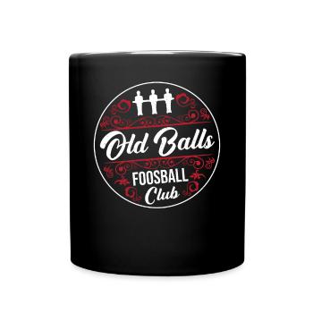 Funny Old Balls Foosball Club Table Soccer Player - Full Colour Mug - black - Front