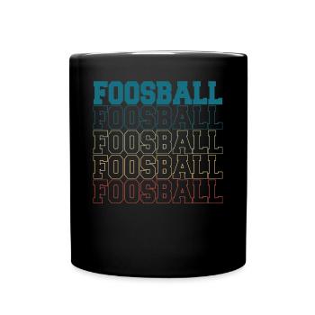 Foosball Retro Table Soccer Player Vintage - Full Colour Mug - black - Front