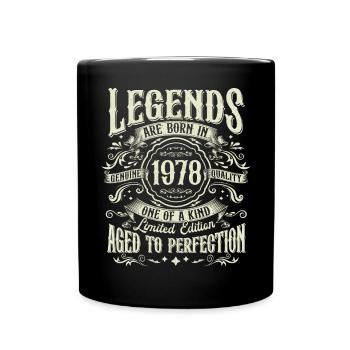 Né en 1978 Legends Vintage Anniversaire - Mug uni - noir - Devant