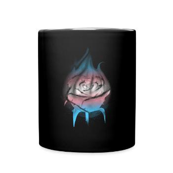 Fierté transgenre Drapeau trans brûlant Rose Sub - Mug uni - noir - Devant