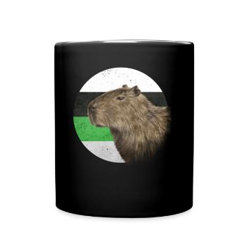 Demiromantic Pride Flag Capybara Sublte LGBTQ - Mug uni - noir - Devant