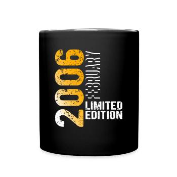 February 2006 Limited Edition Year of birth - Full Colour Mug - black - Front