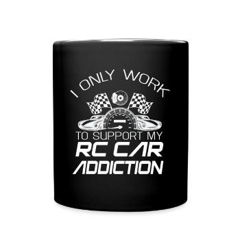 RC Auto Hobby Spruch Ferngestuertes Auto - Tasse einfarbig - Schwarz - Vorne